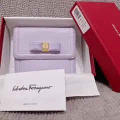 サルバトーレフェラガモ　Ferragamo　二つ折り財布　パープル　ライラックのサムネイル