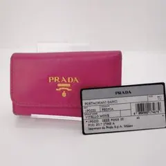 PRADA キーケース　6連　サフィアーノレザー PEONIA ピンク