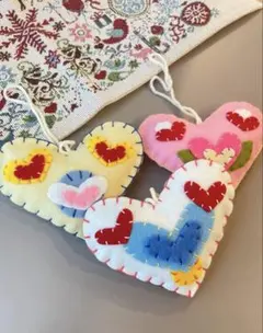 フェルトハートガーランド3個セット