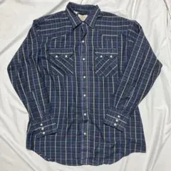 チェックシャツ 古着 長袖