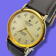 美品 稼働品 ユンハンス マイスター メンズ腕時計 ゴールド系文字盤 クオーツのサムネイル