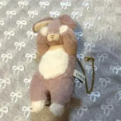 くびねっこ リールマスコット キーチェーン うさぎ