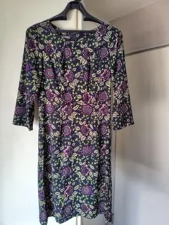 Laura Ashley 花柄 長袖ミニワンピース サイズ7