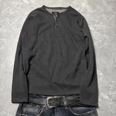 00s henry neck long sleeve grunge swag