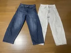 guバレルレッグジーンズ29インチ２枚セット