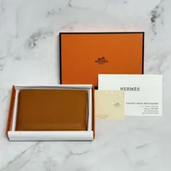 HERMES エルメス カルヴィデュオ W刻印 レザー コインケース 名刺入れのサムネイル