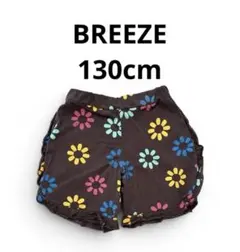 BREEZE 花柄 ハーフパンツ 130cm チャコールブラック