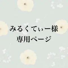 みるくてぃー様 専用ページ