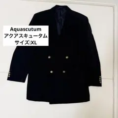 アクアスキュータム　大きいサイズ　紺ブレ　ジャケット　金ボタン　フォーマル