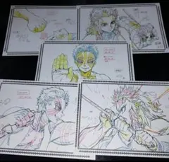 原画ポストカード 鬼滅の刃 無限列車編　煉獄杏寿郎　竈門炭治郎　猗窩座