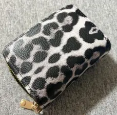 ミニ財布 カードケース レオパード ヒョウ柄