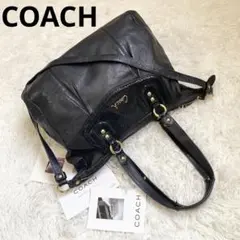 COACH】コーチ アシュレイ ハンドバッグ レザー ブラック 黒 - メルカリ
