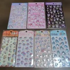 ハローキティ　ぷくっとシール　キラキラホログラム立体シール　サンリオ箔押しセット