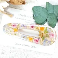 1816＊ハンドメイド♡押し花のヘアクリップ