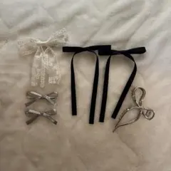 ヘアアクセ リボン クリップ セット