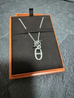 HERMES シェーヌダンクル ドレ バッファローホーン ネックレス 7457 