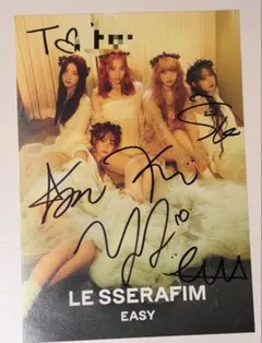 Le Sserafim ルセラフィム　ルセラ　サクラ　ポストカード　直筆サイン Yahoo!オークション - LE SSERAFIM【サクラ】直筆サイン入り 公式カー