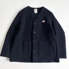 ダントン　ウールモッサ　ノーカラージャケット　ネイビー　42