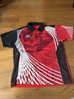 Mizuno ポロシャツ Mサイズ 赤黒 卓球 ウェア