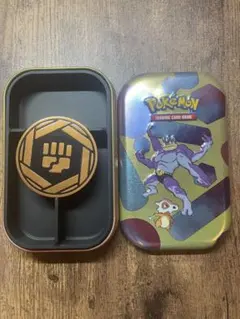 ポケモン海外限定【ミニ缶】仕切り付きダメカンケース【カイリキー＆ガラガラ】