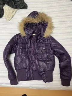 紫　ファーダウン　y2k