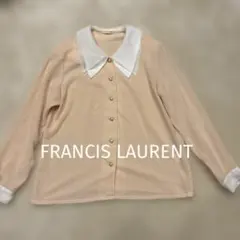 良品❣️ FRANCIS LAURENT ブラウスシャツ　襟　肩パッド　昭和レトロ