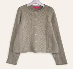 【美品】junko shimada ウールアルパカ ケーブルニットカーディガン