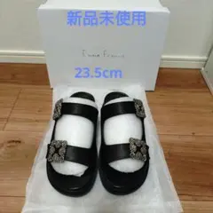 Emma Francis ビジューサンダル ブラック　23.5cmのサムネイル
