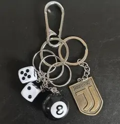 ユベントス キーホルダー・キーリング　８ボール カラビナ付き
