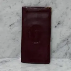 Cartier カルティエ 長財布 本革 レザー ワインレッド ボルドーのサムネイル