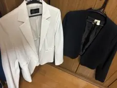2点セット　ホワイト・ブラック スーツジャケット 7AR
