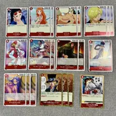 ワンピースカードゲーム まとめ売り ニコ・ロビン ナミ ウソップ サンジ 赤
