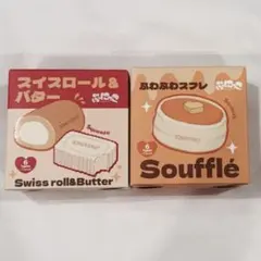 TOKOTOYZ ぷにっこ スクイーズ ふわふわスフレシリーズ　スイスロール TOKOTOYZ ぷにっこ スクイーズ 2種セット 未開封 スフレ スイスロール