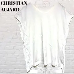 クリスチャンオジャール　フレンチスリーブ　Tシャツ カットソー 白　Vネックのサムネイル