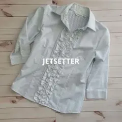 JETSETTER SUPER FABRIC フリル ストライプ 長袖シャツ - メルカリ