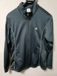 adidas グレー ジャージジャケット　全体的にダメージあり