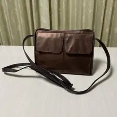 【美品】ゲラルディーニ ショルダーバッグ 茶系 総柄