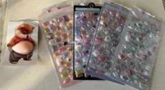 4枚セット 柴犬1匹　★ぷくぷくシール ぷっくり立体シール シール帳 シール交換