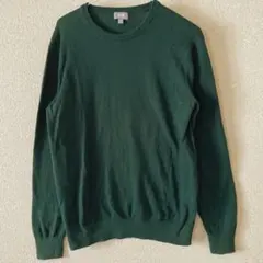 UNIQLO ダークグリーン クルーネックセーター M 薄手