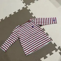 Champion チャンピオン　赤白ストライプ 長袖Tシャツ ロンT 90㎝