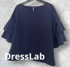 DressLab/ドレスラボ★トップス 半袖 フリルスリーブ 【L】 ネイビーのサムネイル