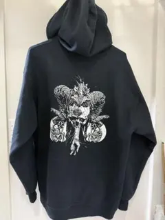 PALM 黒ジップアップパーカー L ハードコア hardcore