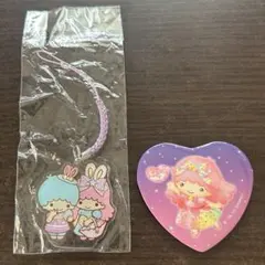 サンリオ ピューロランド リトルツインスターズ キキララ 缶バッジ キーホルダー