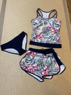 フラワープリント 水着セット Lサイズ　レディース