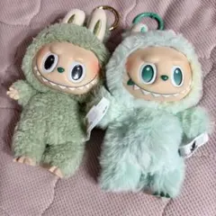popmart ラブブ LABUBU グリーン系 2点セット