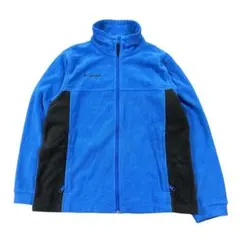 7AS12 Columbia フリースジャケット　青×黒　古着used