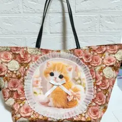 ハンドメイド、チワワパネル生地、ビッグサイズトートバッグ - メルカリ