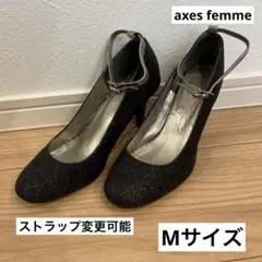 axes 黒　ブラック グリッター ハイヒール Mサイズ