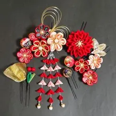 #425 髪飾りつまみ細工 七五三、成人式、卒業式、日本髪など和装