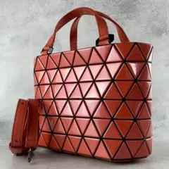 美品 BAOBAO ISSEY MIYAKE ショルダーバッグ オレンジ系